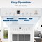 Costway Dehumidifier for Home Basement 9-Pint(DOE)/Day 3 Modes Portable up to 2500 Sq. Ft Blue/Pink/Yellow (MAX32Pint at 95°F, 90%RH)
